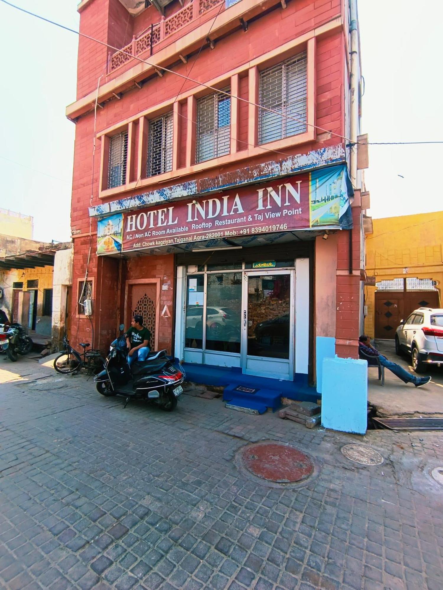 Hotel India Inn Walking Distance From Taj Mahal-- Rooftop Taj Mahal View آغْرا المظهر الخارجي الصورة