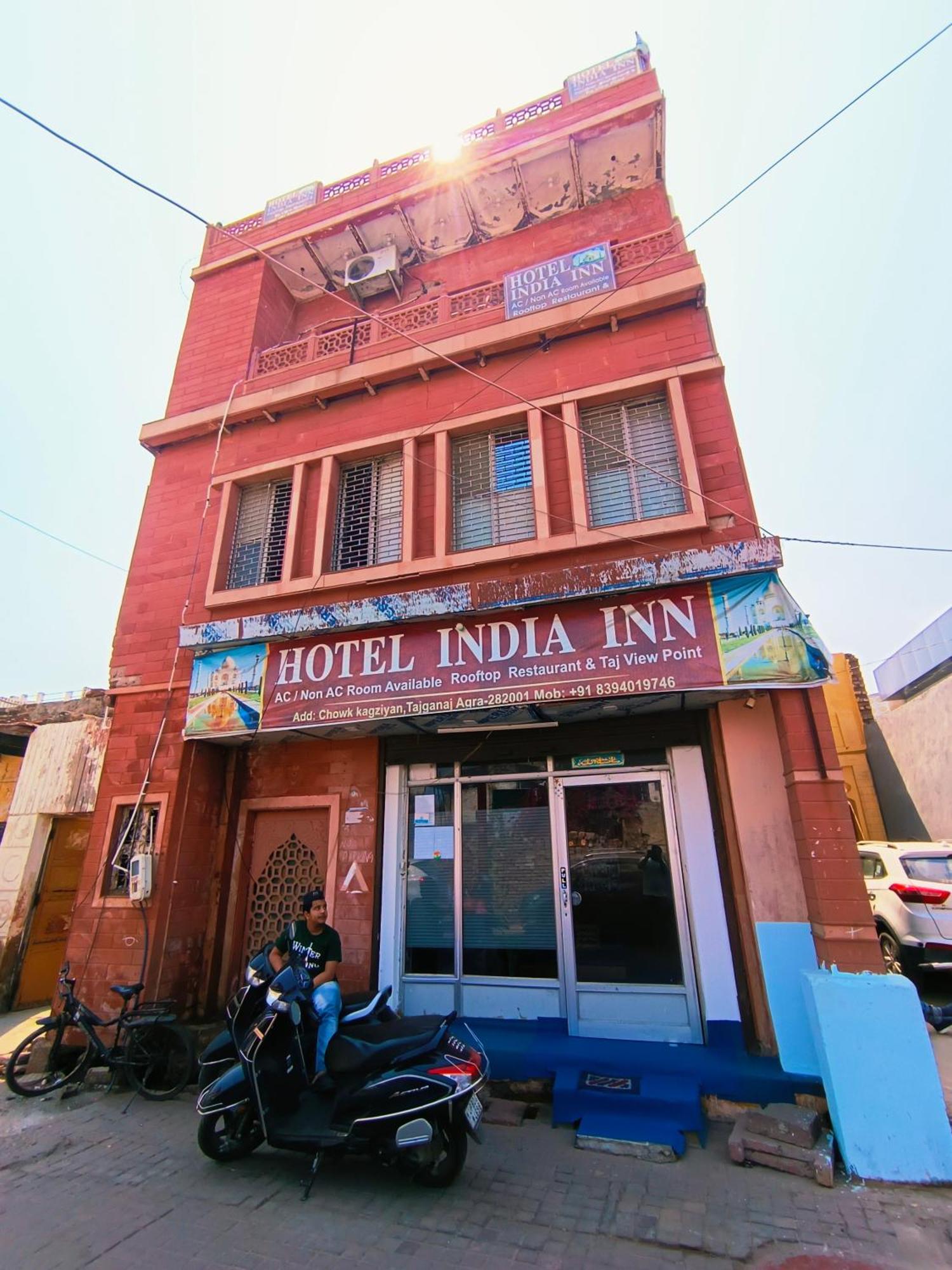 Hotel India Inn Walking Distance From Taj Mahal-- Rooftop Taj Mahal View آغْرا المظهر الخارجي الصورة